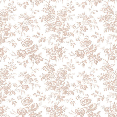 York Anemone Toile Blush Wallpaper RT7874