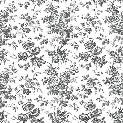 York Anemone Toile Black Wallpaper RT7875