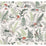 York Mushroom Garden Toile Red & Green Wallpaper RT7891