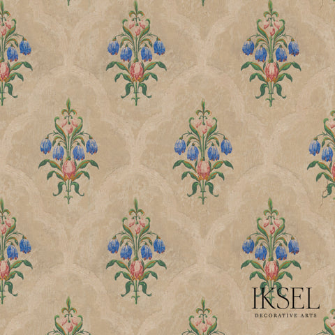 Schumacher Louis Xvi Prairie Bouquet Original Wallpaper RW411CS01-255