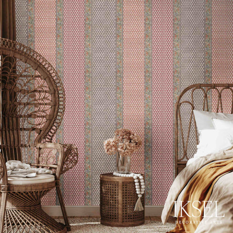 Schumacher Kashan Stripe Original Wallpaper RW919CS01-255