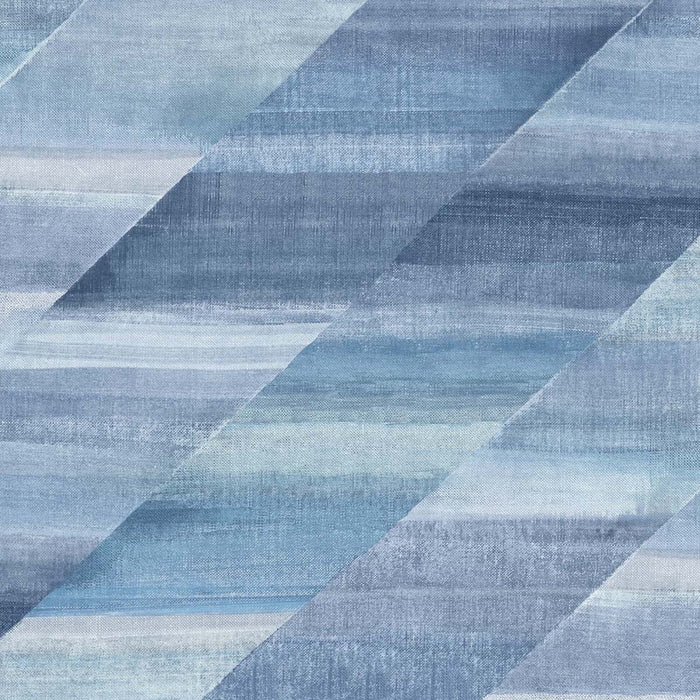 Seabrook Designs Rainbow Diagonals Washed Denim And Cerulean Wallpaper RY30302