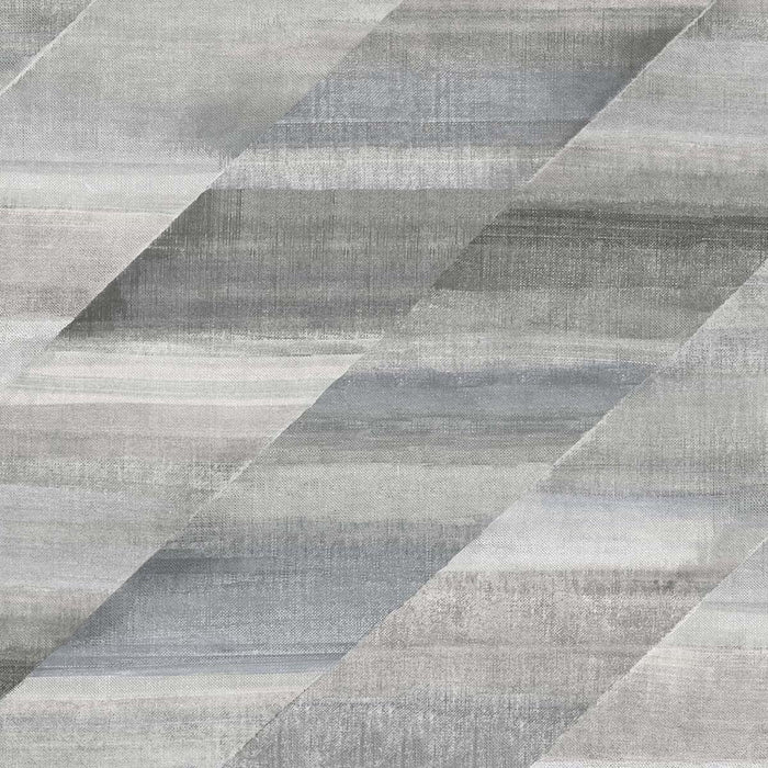 Seabrook Designs Rainbow Diagonals Cinder Gray And Slate Wallpaper Sample RY30310