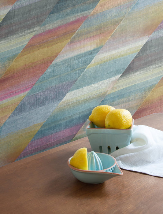 Seabrook Designs Rainbow Diagonals Aged Wine And Antique Gold Wallpaper RY30313