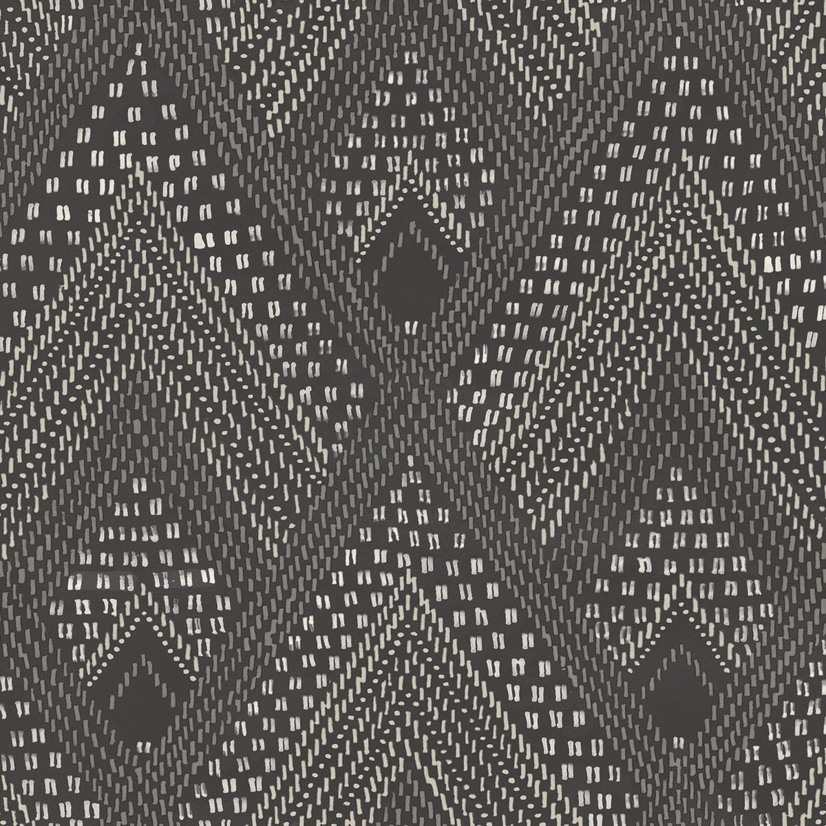 Seabrook Designs Panama Boho Diamonds Black Sands And Charcoal Wallpaper Sample RY30500