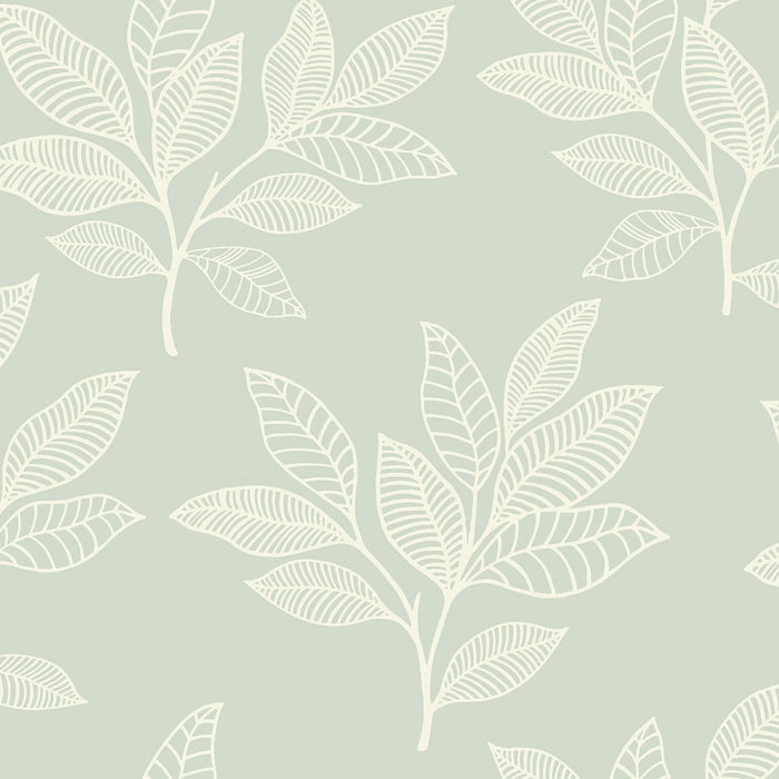 Seabrook Designs Paradise Leaves Mint Wallpaper RY30804