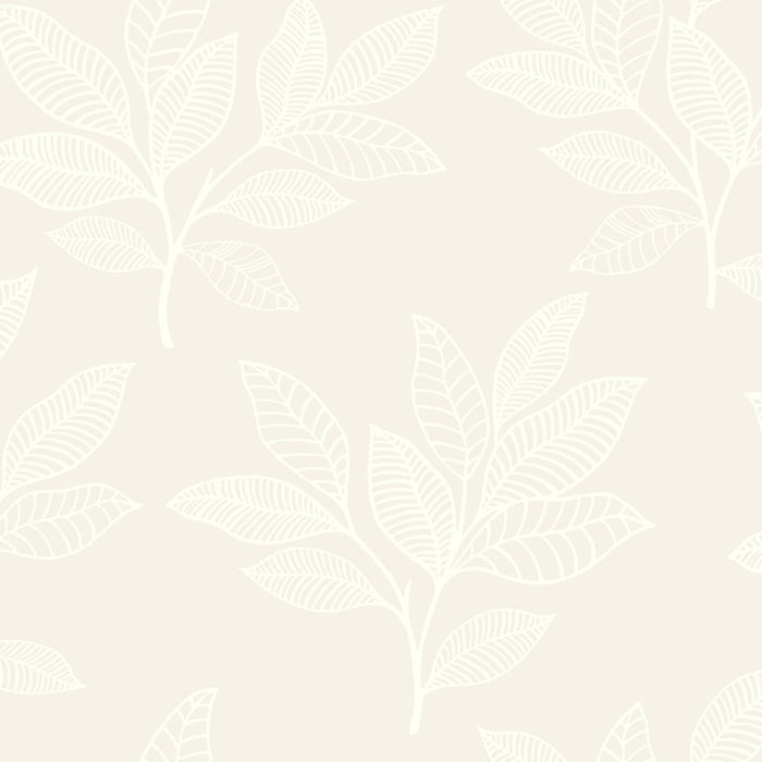 Seabrook Designs Paradise Leaves Sand Dune Wallpaper Sample RY30820