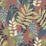 Seabrook Designs Tropicana Leaves Redwood, Olive, And Washed Denim Wallpaper Sample RY30906