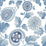 Seabrook Designs Calypso Paisley Leaf Blue Oasis And Ivory Wallpaper Sample RY31202