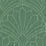 Seabrook Designs Scallop Medallion Jade And Ivory Wallpaper Sample RY31504