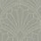 Seabrook Designs Scallop Medallion Cinder Gray And Ivory Wallpaper Sample RY31515