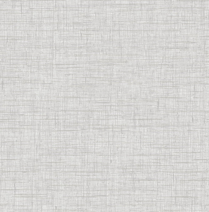 Seabrook Designs Bermuda Linen-stringcloth Daydream Gray And Ivory Wallpaper RY32101