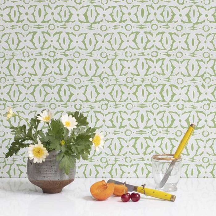 Galbraith & Paul Reverse Monarch Light Kelly Wallpaper Sample