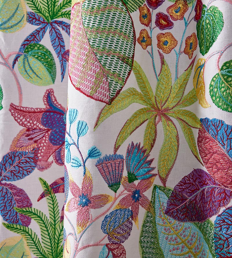 Old World Weavers Greenhouse Bouquet Fabric Sample S7 00015400