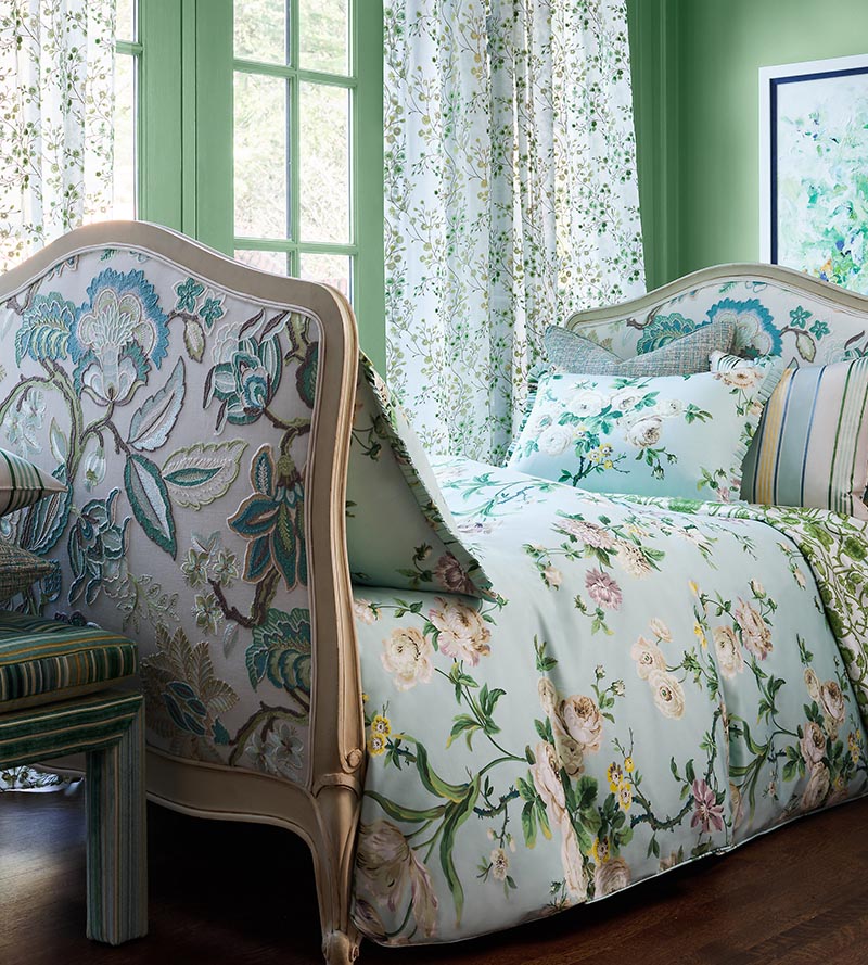 Old World Weavers Hillside Crewel Celadon Fabric S7 0002HILL