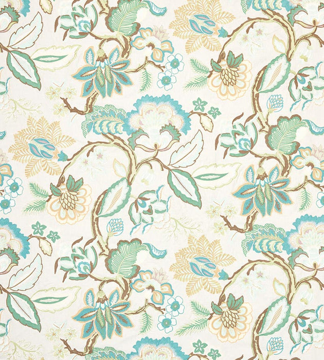 Old World Weavers Hillside Crewel Celadon Fabric S7 0002HILL