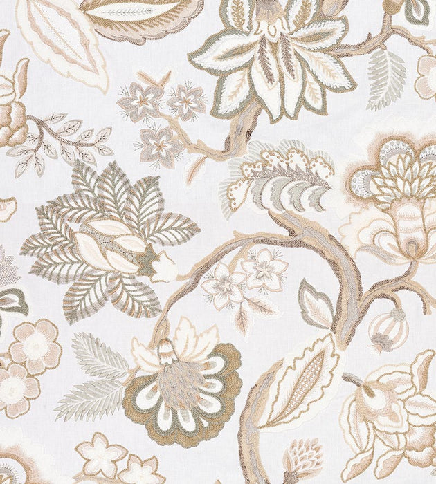 Old World Weavers Hillside Crewel Ivory Fabric Sample S7 0003HILL