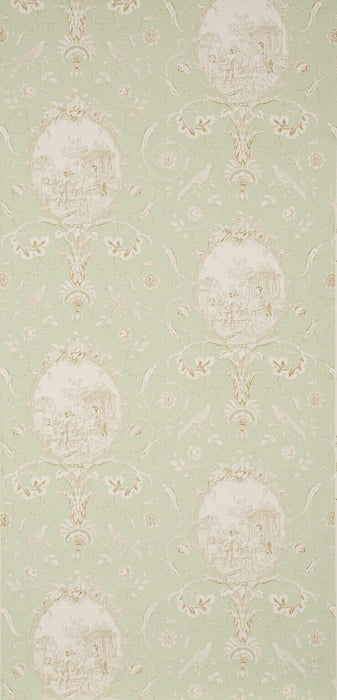 Braquenie La Fontaine Leaf Green Wallpaper Sample BP206004