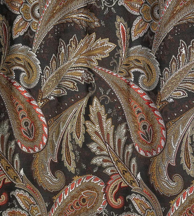 Old World Weavers Paisiello Black Coral Fabric Sample SB 00011058