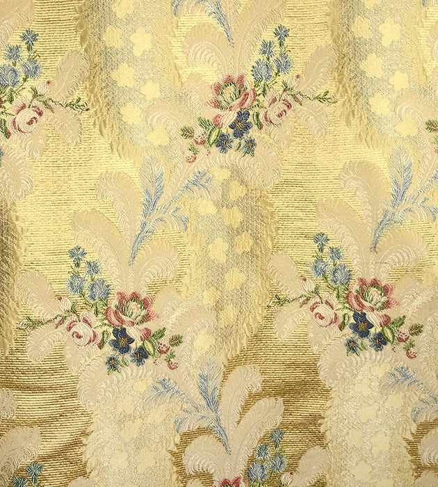 Old World Weavers Cheverny Pink,Blue,Yellow Fabric Sample SB 00050289