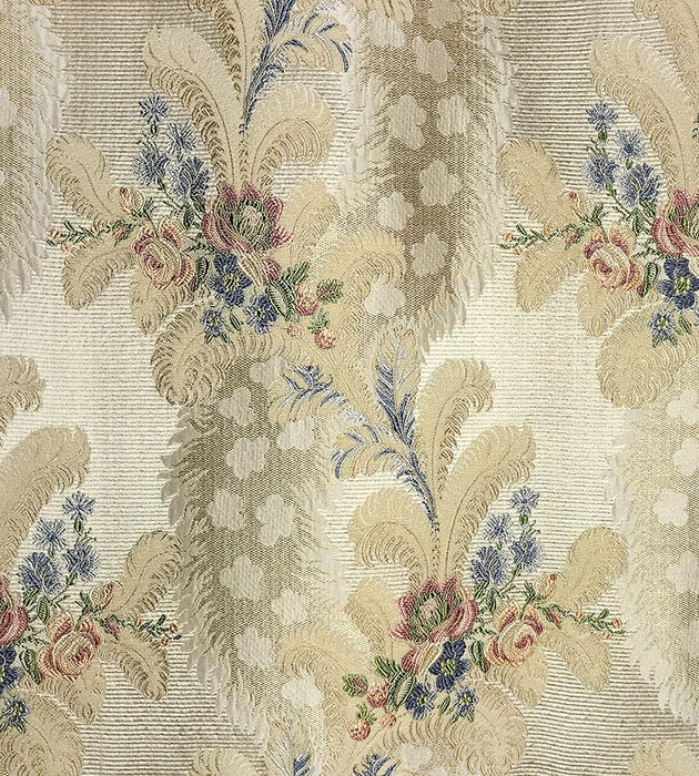 Old World Weavers Cheverny Rose,Blue,Ivory Fabric Sample SB 00060289