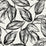 Seabrook Designs Beckett Sketched Leaves Volcanic Black Wallpaper SC20000