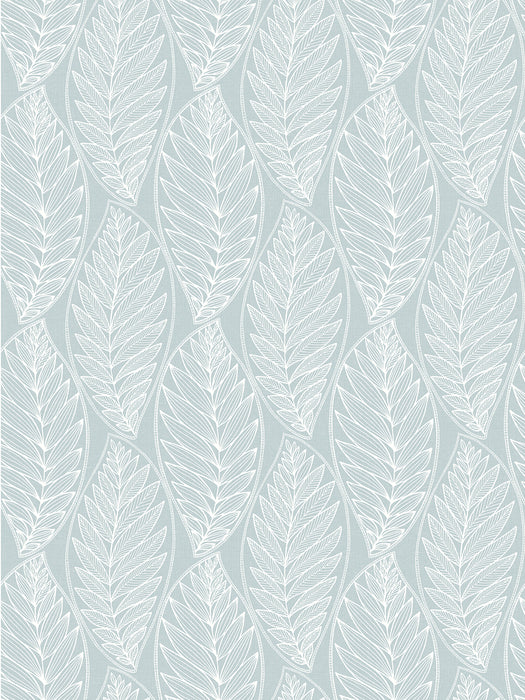 Seabrook Designs Kira Leaf Husk Cape Blue Wallpaper SC20312