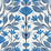 Seabrook Designs Carmela Folk Floral True Blue Wallpaper Sample SC20602