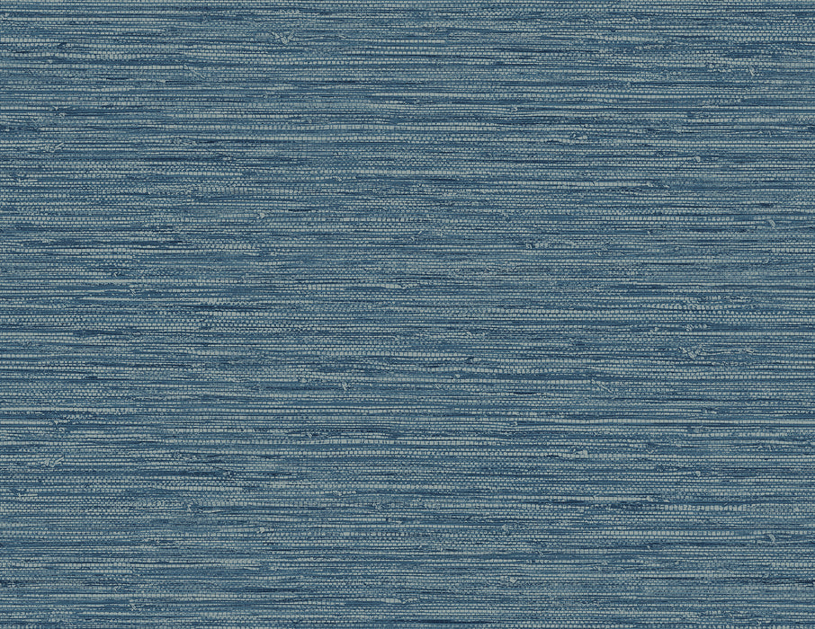 Seabrook Designs Isla Faux Jute Bay Blue Wallpaper SC20902