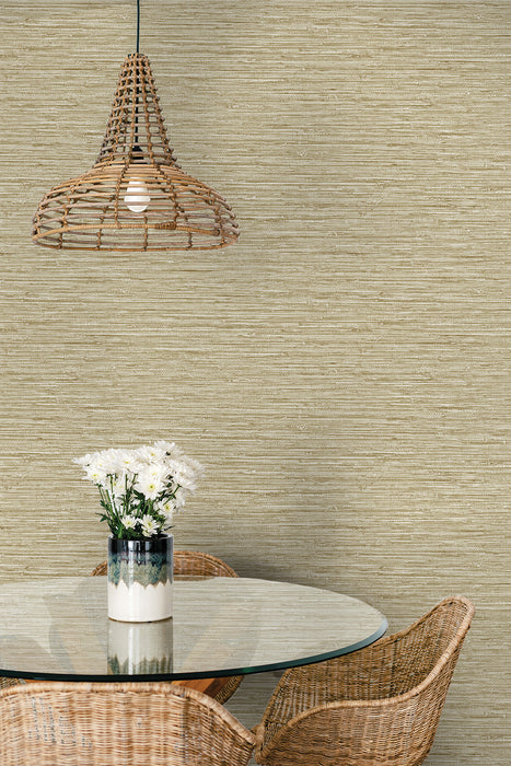 Seabrook Designs Isla Faux Jute Saddle Tan Wallpaper Sample SC20905