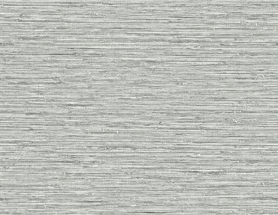 Seabrook Designs Isla Faux Jute Half Moon Grey Wallpaper Sample SC20908