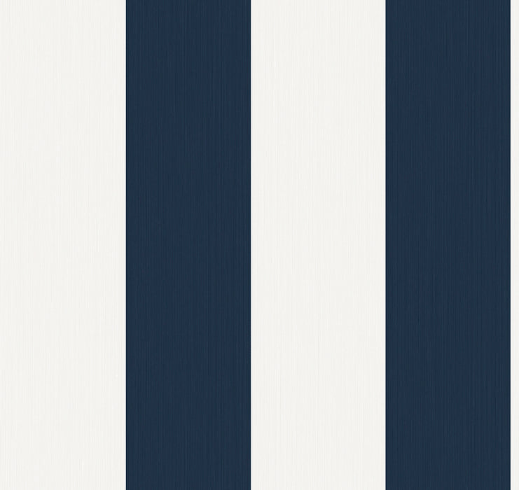 Seabrook Designs Dylan Striped Stringcloth Captin Blue Wallpaper SC21002