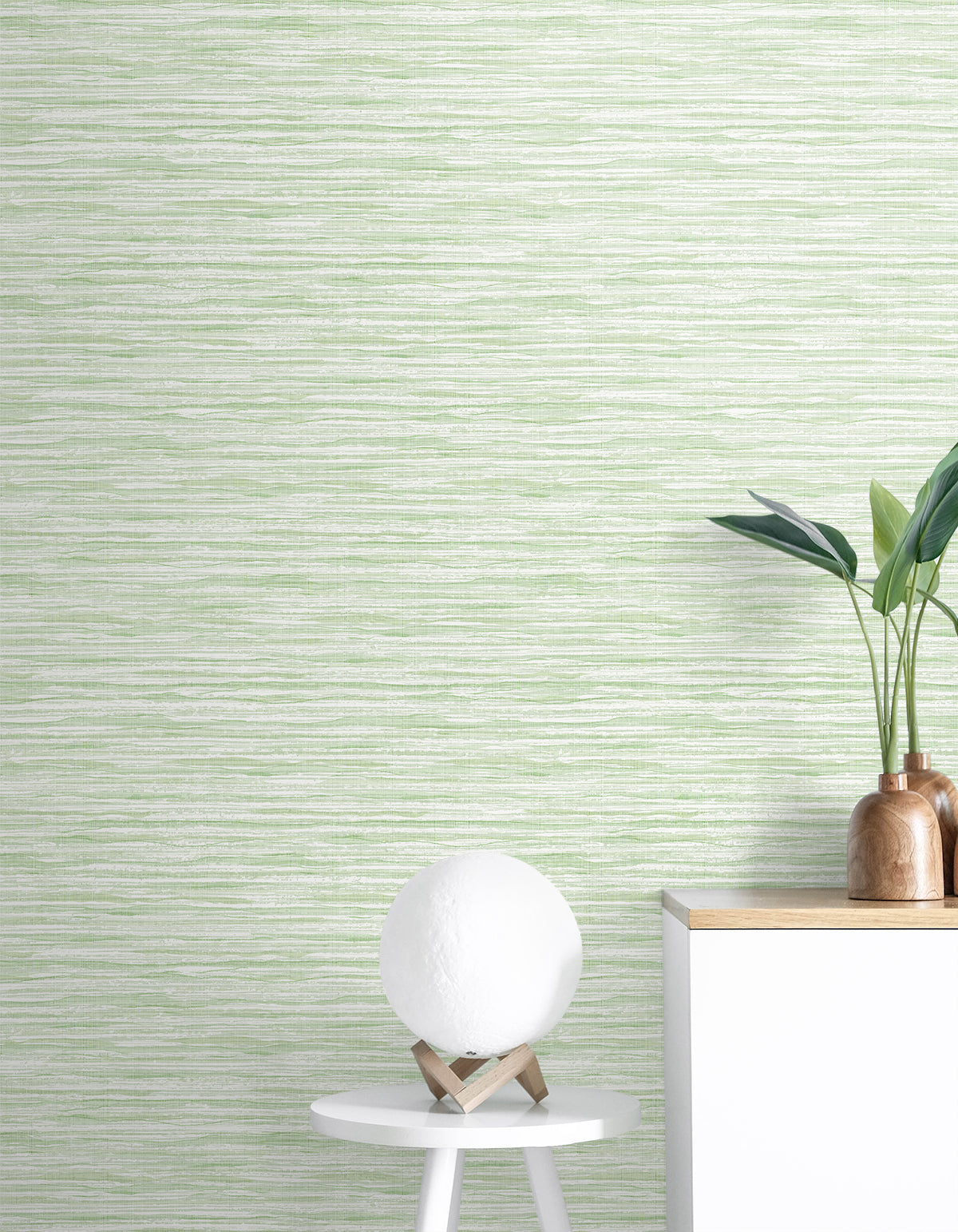 Seabrook Designs Skye Wave Stringcloth Baby Lettuce Wallpaper Sample SC21104