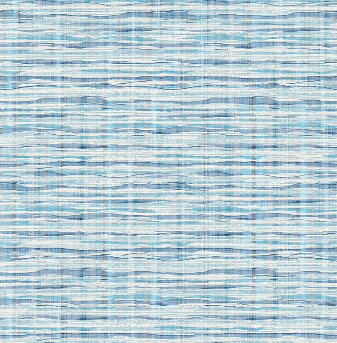 Seabrook Designs Skye Wave Stringcloth Summer Surf Wallpaper Sample SC21122