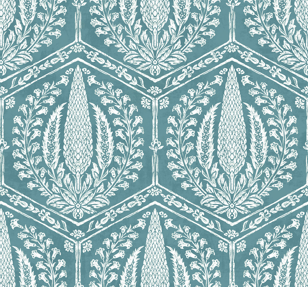 Seabrook Designs Cyrus Harvest Mediterranean Blue Wallpaper SC21402