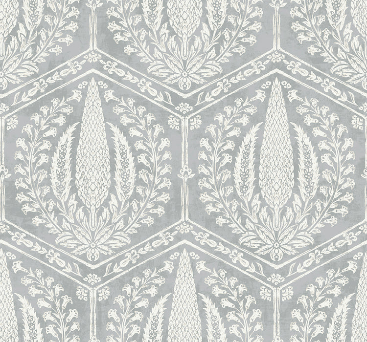 Seabrook Designs Cyrus Harvest Horizon Grey Wallpaper Sample SC21408