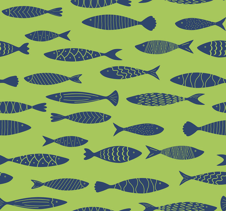 Seabrook Designs Bay Fish Buckingham Green Wallpaper SC21504