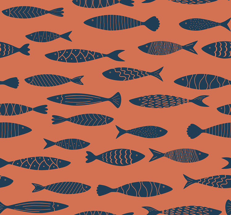 Seabrook Designs Bay Fish Coral Reef Wallpaper Sample SC21506