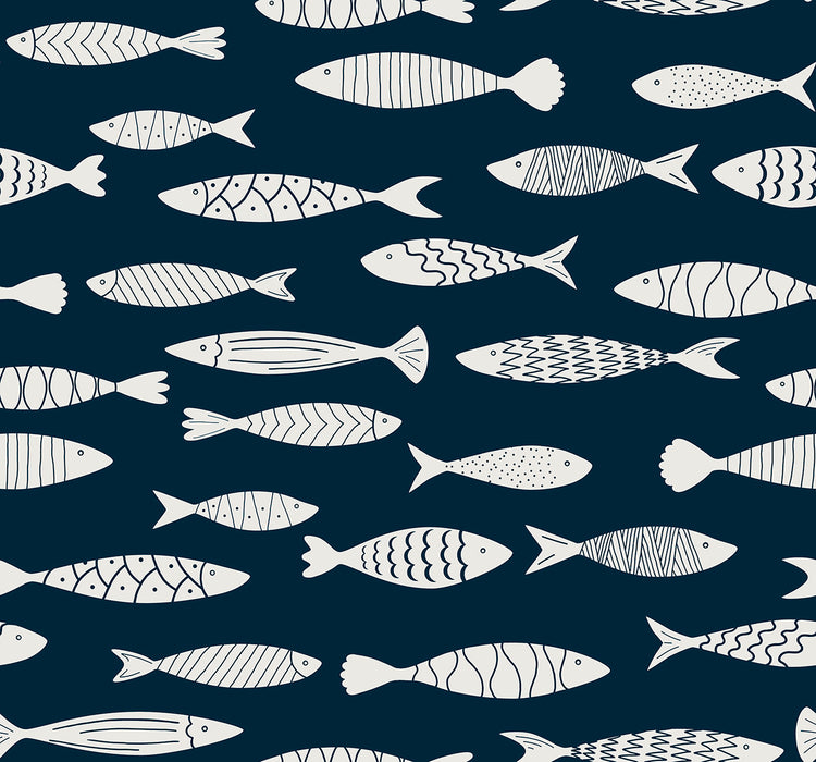 Seabrook Designs Bay Fish Deep Seas Wallpaper SC21512