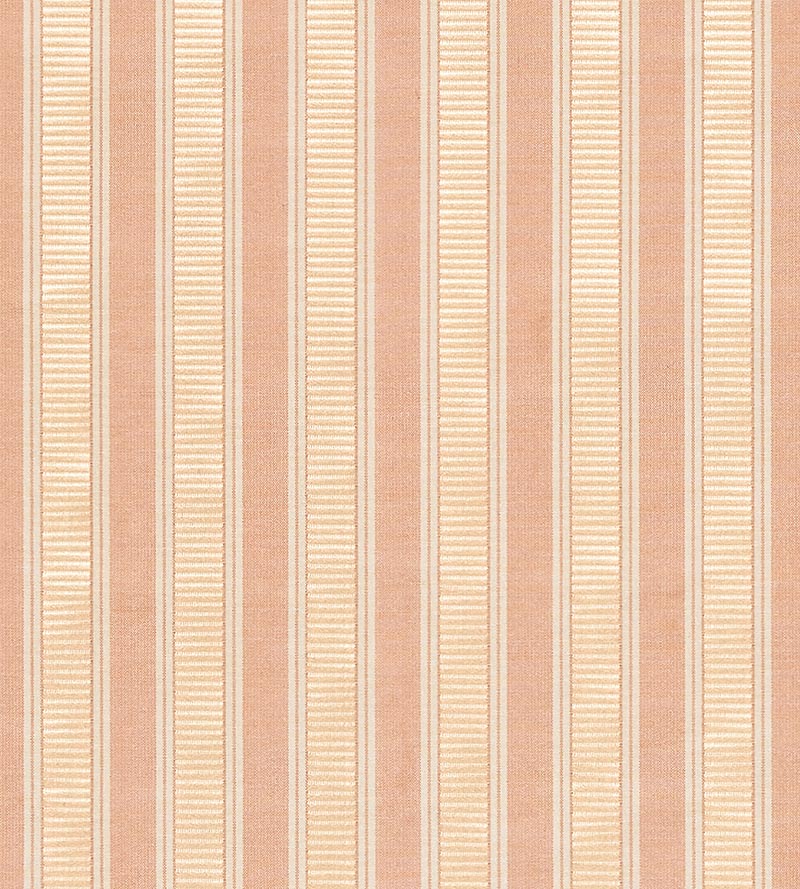 Scalamandre Shirred Stripe Peach & Beige Fabric SC 0001121M