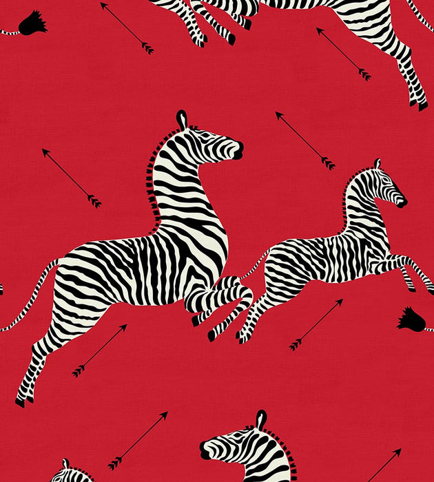 Scalamandre Zebras - Fabric Masai Red Fabric SC 000116496M