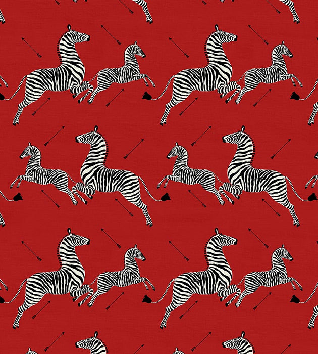 Scalamandre Zebras - Fabric Masai Red Fabric SC 000116496M