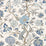 Scalamandre Pondicherry Linen Print Delft Fabric SC 000116556