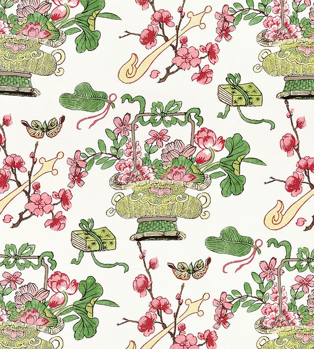 Scalamandre Shanghai Blossoms Spring Fabric SC 000116591