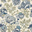 Scalamandre Canterbury Linen Print Oyster & Indigo Fabric SC 000116593