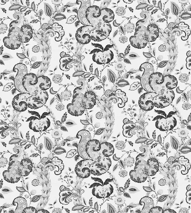 Scalamandre Cumbria Hand Block Print Aquamarine On Ivory Fabric SC 000116603