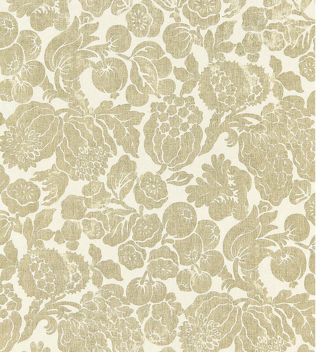 Scalamandre Elsa Linen Print Burnished Gold Fabric SC 000116606