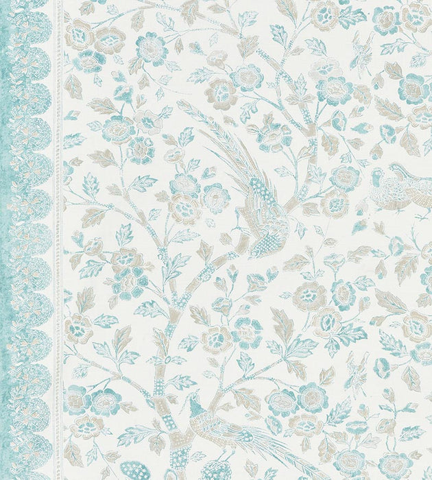 Scalamandre Anissa Print Misty Island Fabric SC 000116625