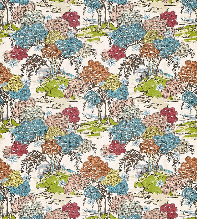 Scalamandre Sea Of Trees Print Sunrise Fabric SC 000116627