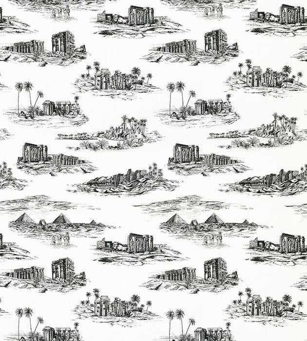 Scalamandre Cairo Toile Ink Fabric SC 000116635